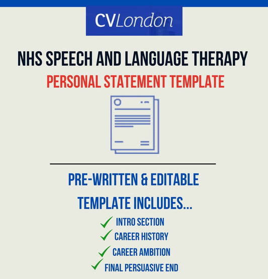 NHS Speech and Language Therapist Personal Statement Template