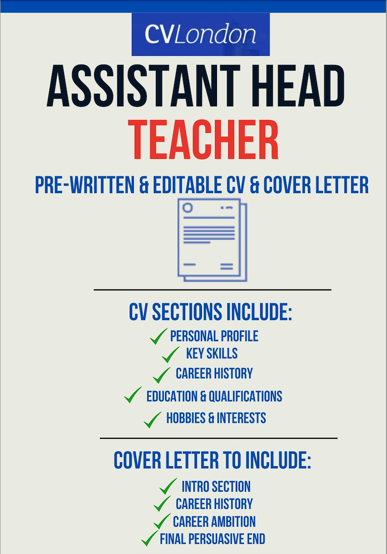 Assistant Head Teacher CV & Cover Letter Pre-Written Template