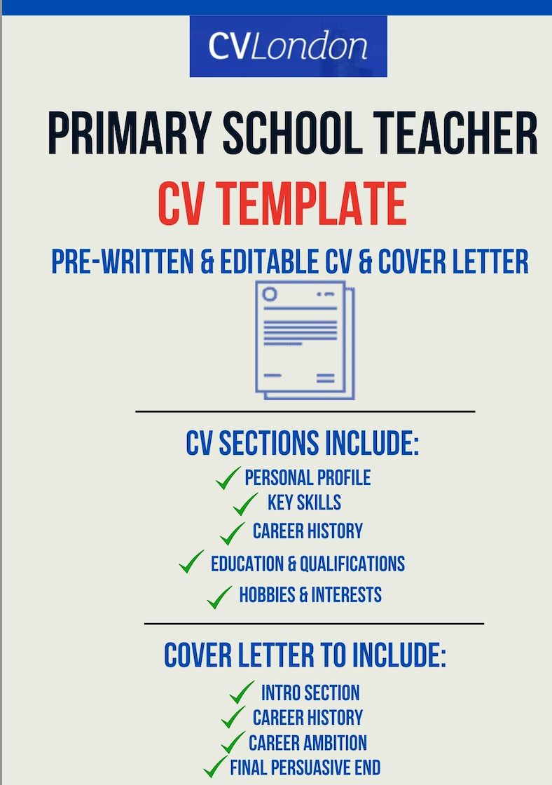 Primary School Teacher CV & Cover Letter Template